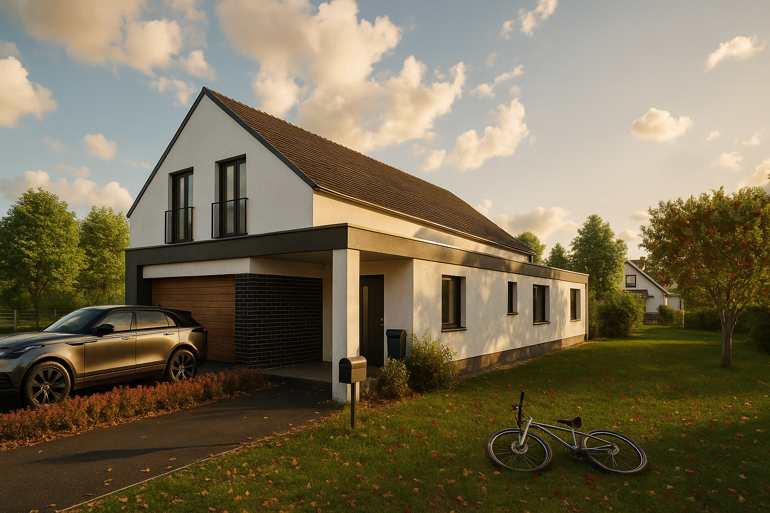Projekt domu Zevio – projekt szeregówki, biuro projektowe Tychy
